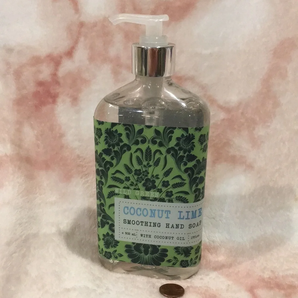 WildGreenCoconut Lime Scented Soothing Hand Soap with Coconut Oil large 17oz NWT - Picture 14 of 14